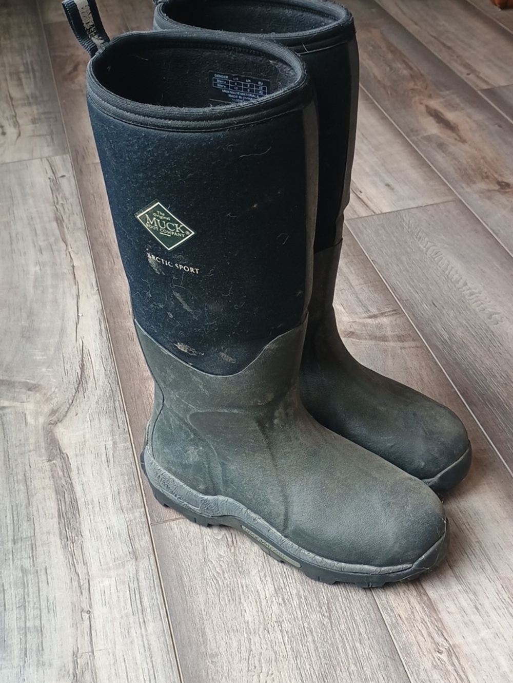 Muck Boot Arctic Sport Tall Men (9) Or Women (10) Black Waterproof Boots